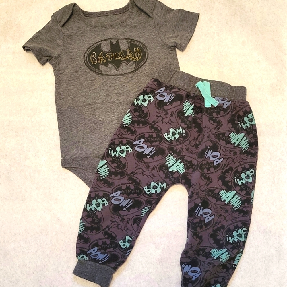 Batman onesie/bodysuit with matching sweatpants/joggers